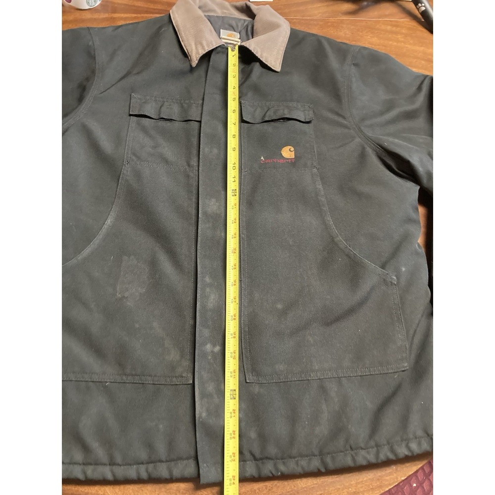 Carhartt Men's Arctic Quilt Lined Yukon Extremes Coat Black 27" PitToPit 28"long